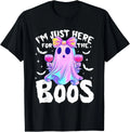 I'm Just Here for The Boos Ghost Cute Funny Halloween Women T-Shirt
