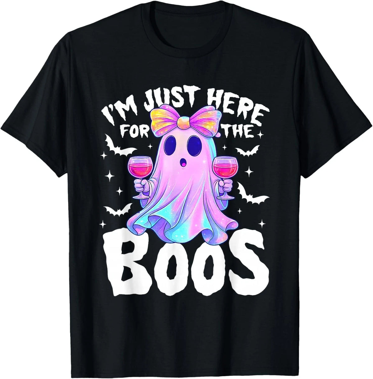 I'm Just Here for The Boos Ghost Cute Funny Halloween Women T-Shirt