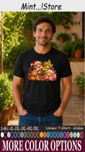 Highland Cow Christmas T-Shirt, Cute Festive Farm Animal Holiday Tee Image 1 of 4