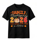 Thanksgiving 2026 Pumpkin Family  T-Shirt Time Spent Together Blessing Tee