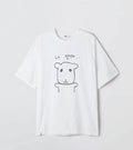 SPAO Korea Ganadi Dog T-Shirt K-Fashion Oversized White Tee Unisex New 2026