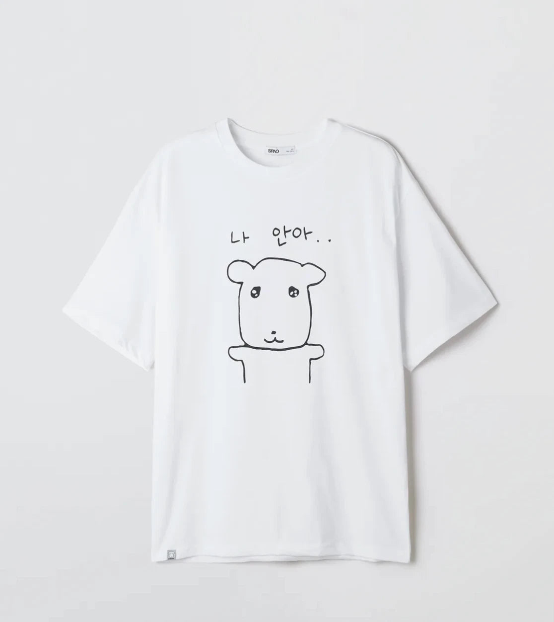 SPAO Korea Ganadi Dog T-Shirt K-Fashion Oversized White Tee Unisex New 2026