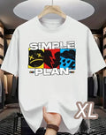 Premium T White Size XL Simple Plan Breathable dry Polyester material Oversized
