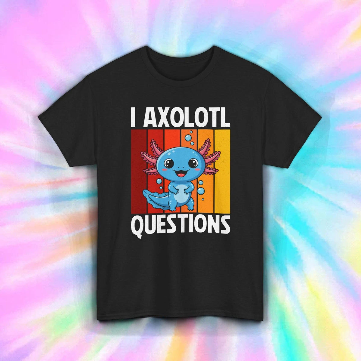 Funny Axolotl Shirt Cute Amphibian Graphic Tee Retro Pet Lover Gift S-5XL