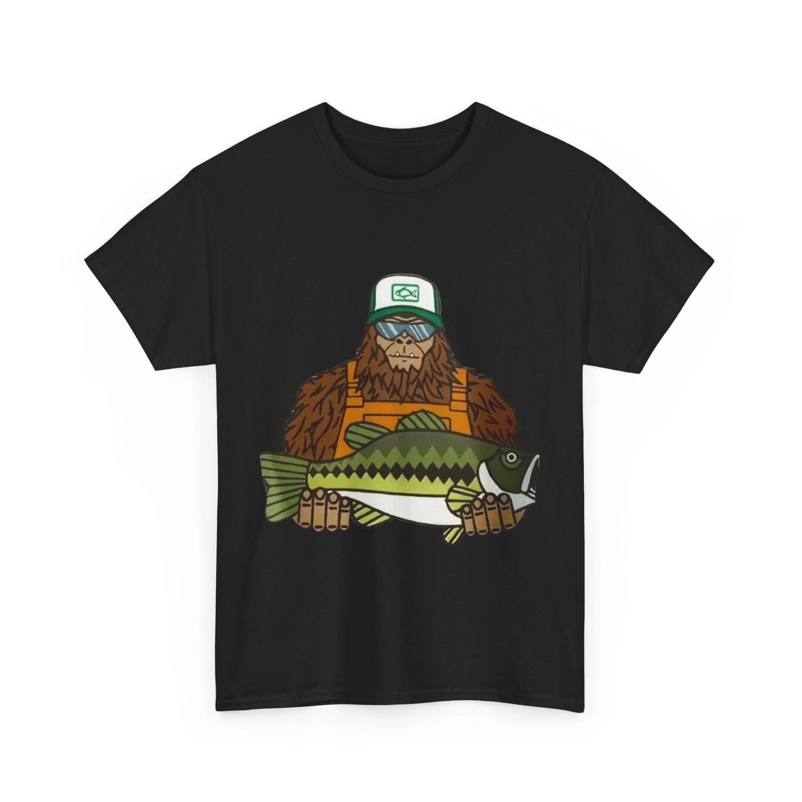 Bassquatch fishing arrows fashion trendy  Heavy Blend™ T-shirt  by PUGBUGS