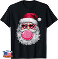 Retro Cute Girly Santa Blowing Bubble Christmas Vintage Tee