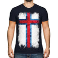 Faroe Islands Grunge Flag Men T-Shirt Føroyar Faroe Islands Faroe T-Shirt