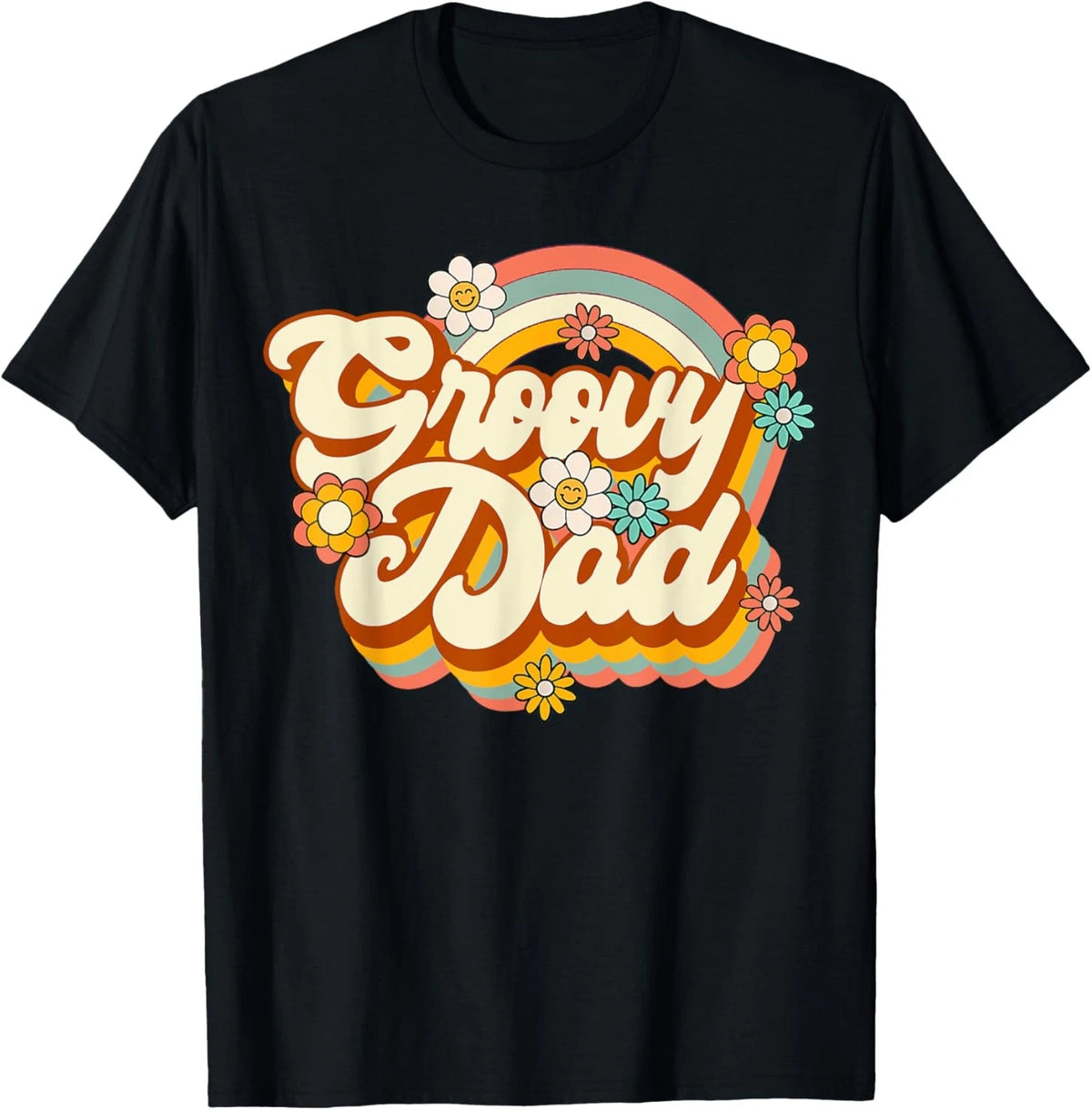 Retro Groovy Dad Family Birthday 60s 70s Hippie Costume T-Shirt