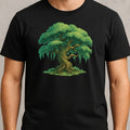 Mens Fantasy Tree Motif Cotton T-Shirt Size XS to 5XL