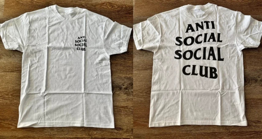 Anti Social Social Club White T-Shirt Men's Streetwear Back Print S-5XL