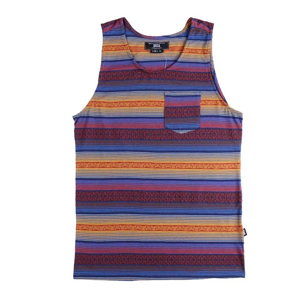 Men's Solid Color Sleeveless Tank Top with Pocket for Everyday Style