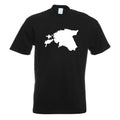 Estonia outline contour T-shirt motif printed fun shirt design print