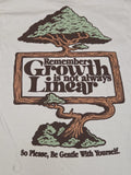 NEW Dravus Self Love & Reflection Growth Is Not Linear White T-shirt Small