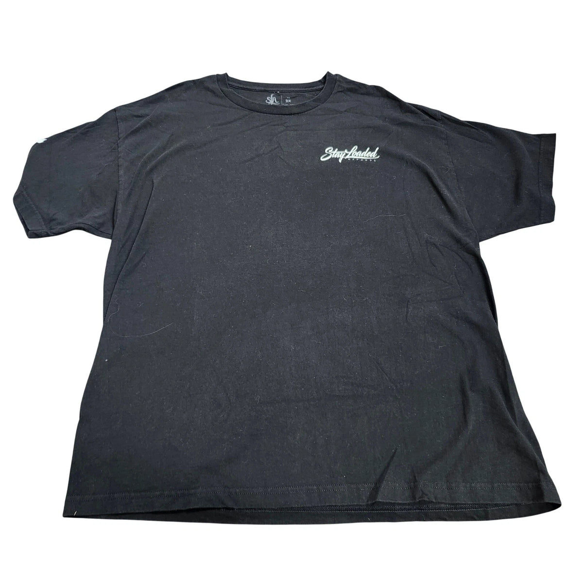 Stay Loaded Apparel Mens Black Semi Truck Graphic T-Shirt 2X Short Sleeve Cotton