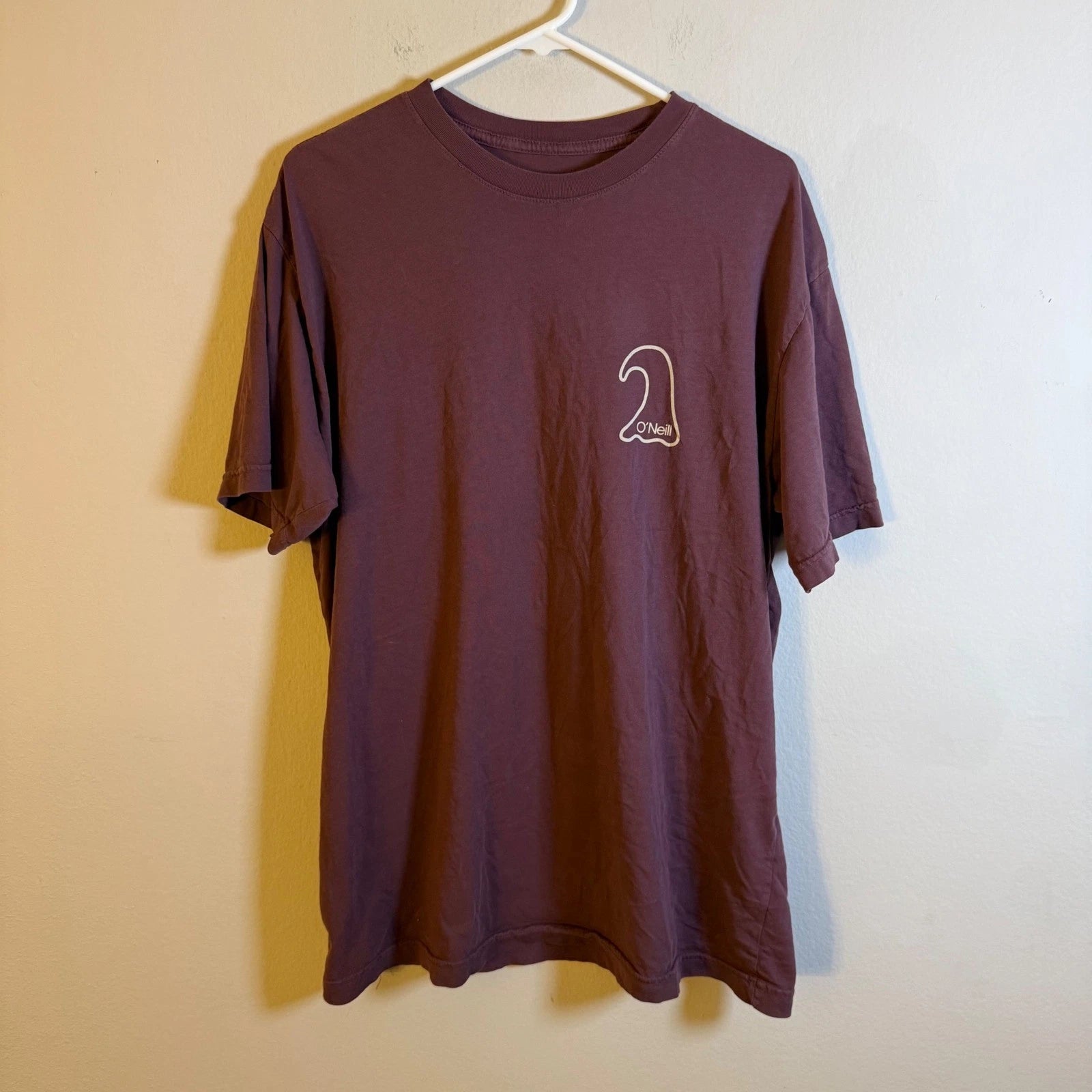 O'Neill O'Riginals Modern Fit Garment Dye Graphic T-Shirt Mens XXL Maroon