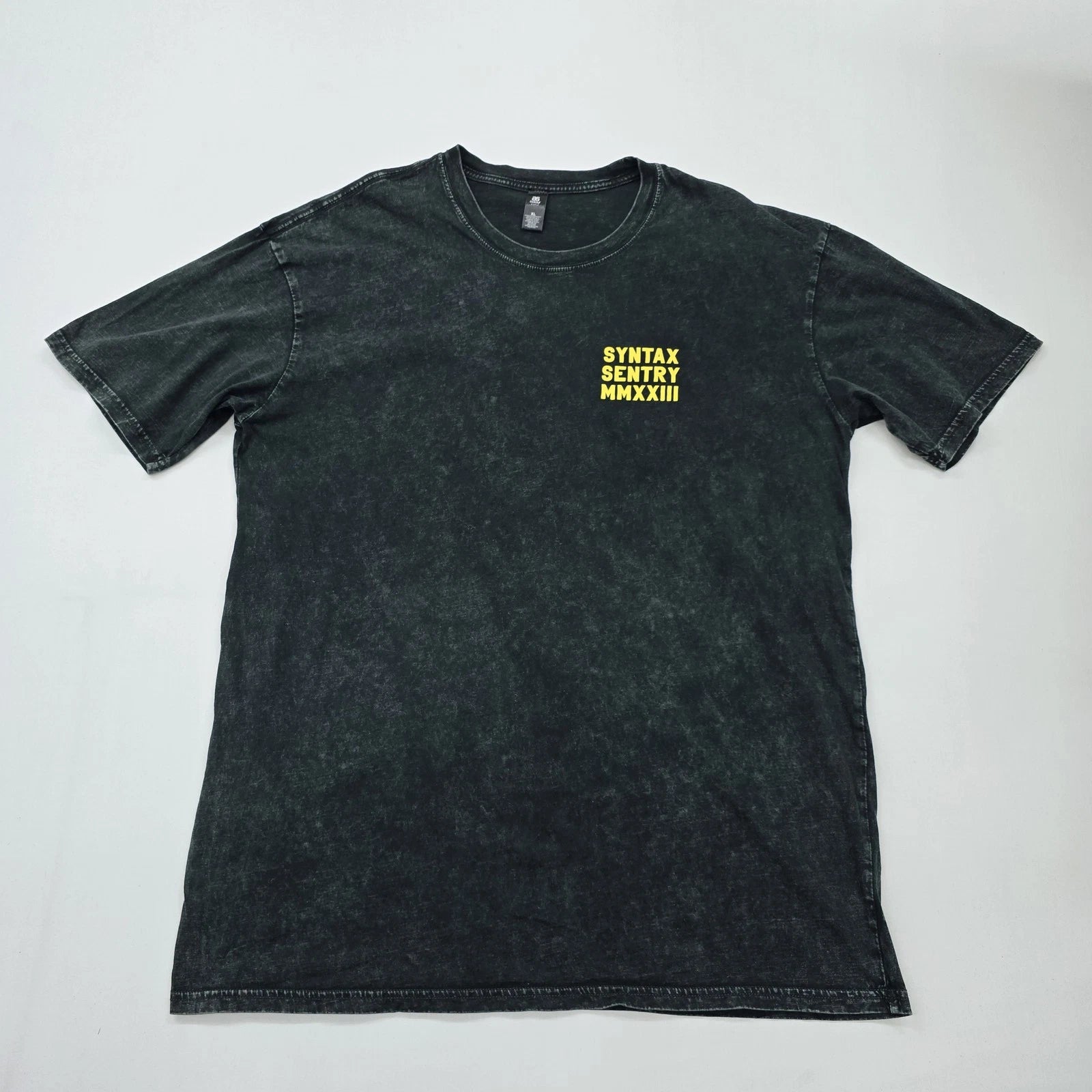 as Colour Staple Unisex Black Graphic T-Shirt Size XL Regular Crew Neck