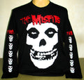 Misfits Skull Logo Punk Rock Band Long Sleeve T-Shirt Size S M L XL 2XL 3XL Red