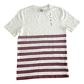 NWT BDG Urban Outfitters Cream and Burgundy Crew Neck Slim Fit Tee Sz S