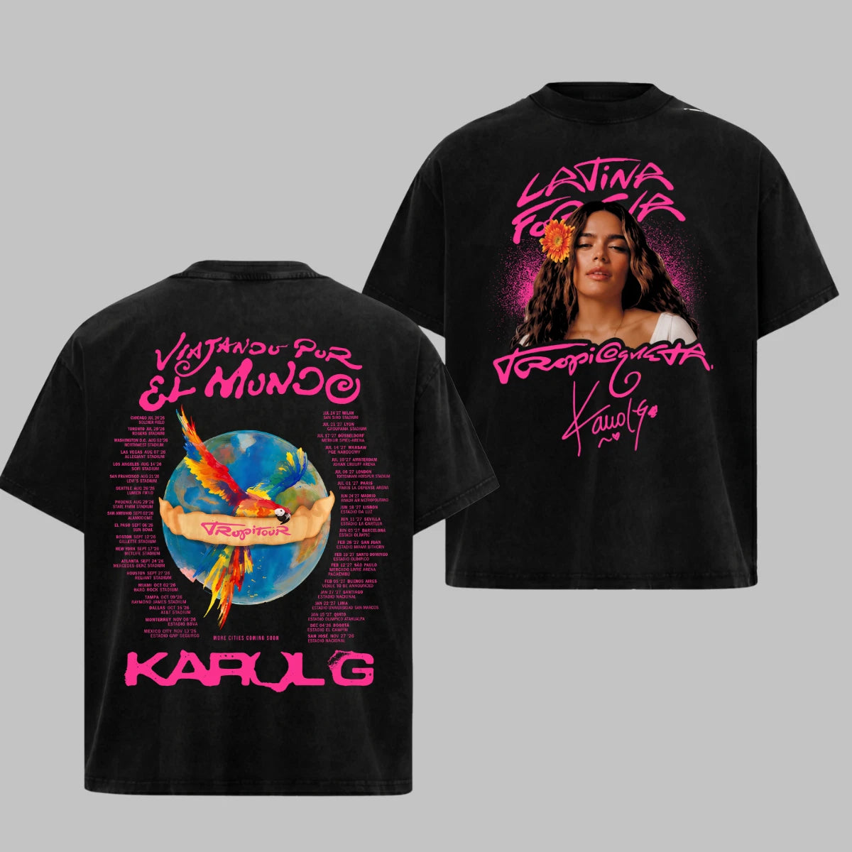 Vintage Karol G Tour 2026 T-Shirt Latin Music Festival Merch Cotton Streetwear