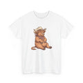 Highland Cow Shirt Cowgirl Western Gift for Women Hand Drawn Tee Heifer T-Shirt