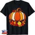 Pickleball Pumpkin Thanksgiving Fall Autumn Leaves Men's Women's T-Shirt