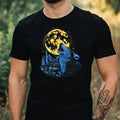 Mens Wolf Motif Cotton T Shirt Size XS to 5XL