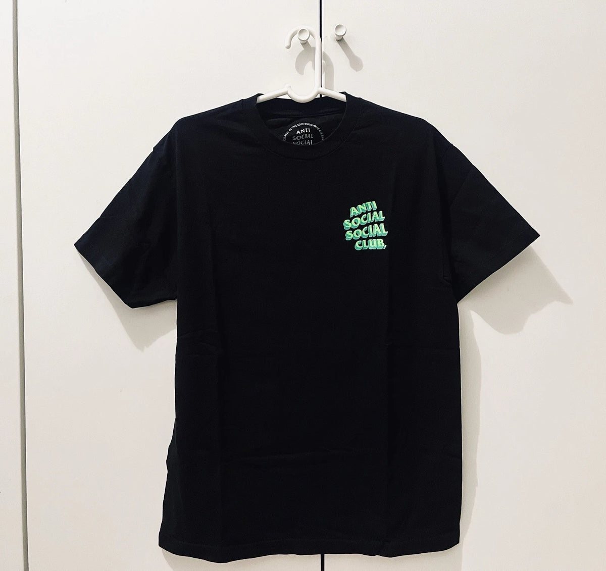 Anti Social Social Club Popcorn Men’s T-Shirt Black Green Size L