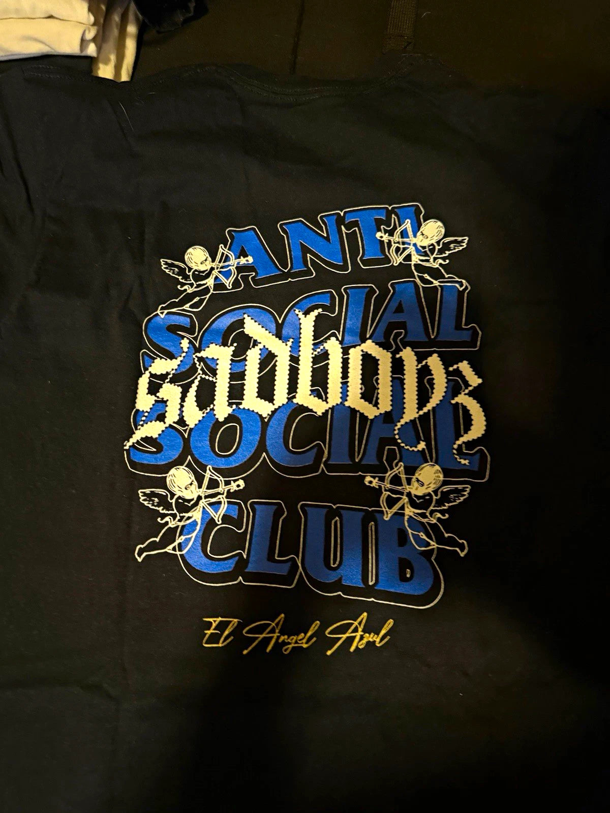 Anti Social Social Club Black Logo Graphic Tee M Crew Neck Short Sleeve