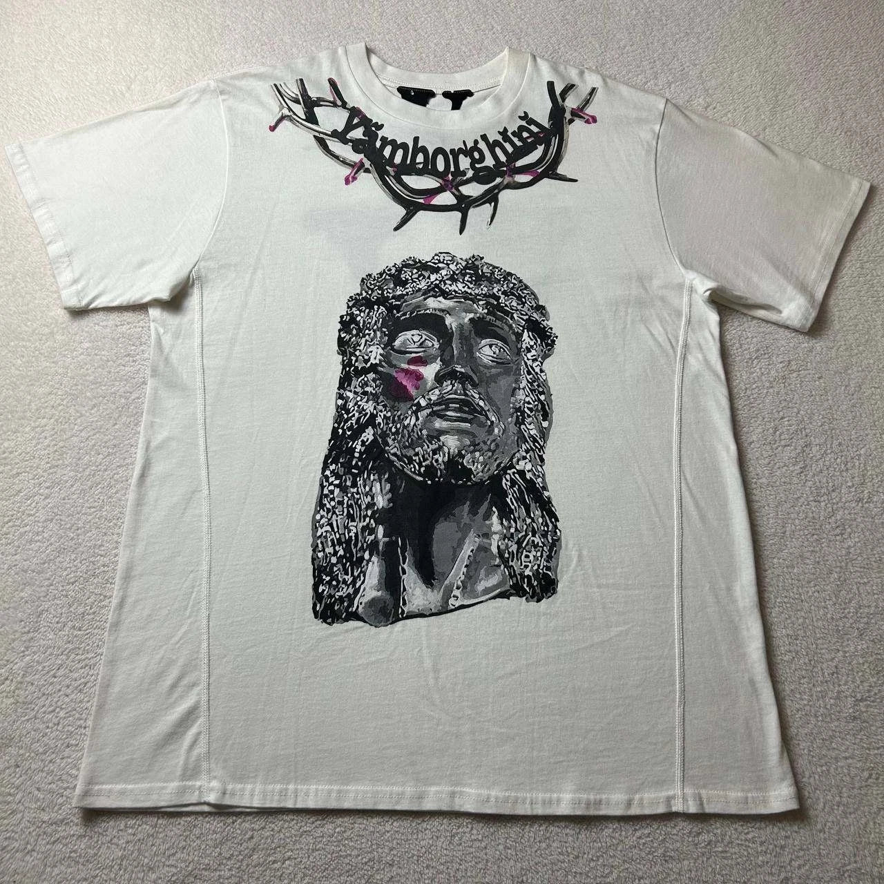 Vlone x Yams Day Jesus Piece Graphic T-Shirt White Size XL Yamborghini