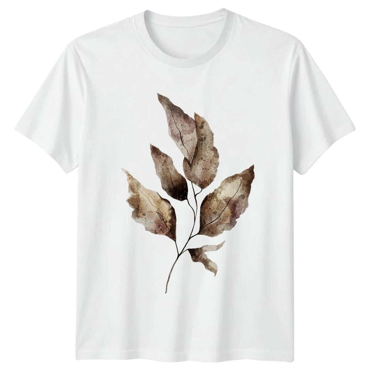 Aesthetic Watercolor Autumn Leaves Botanical T-Shirt Watercolor Art Nature