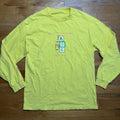 Illegal Civilization T Shirt Mens Large Yellow Long Sleeve Graphic Skater Cotton