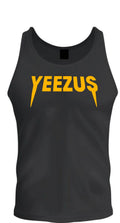 Yeezus Yellow Graphic Black Tank Top Sleeveless Streetwear tee
