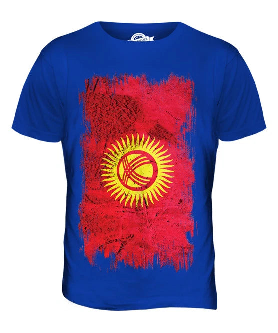 KYRGYZSTAN GRUNGE FLAG MENS T SHIRT TEE SHIRT XS S M L XL 2XL 3XL 4XL 5XL