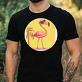 Mens Funny Flamingo Print Cotton T-Shirt Size XS to 5XL