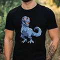 Mens Funny T-Shirt T-Rex Motif Cotton Size XS to 5XL