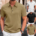 Business Style Men's Short Sleeve Lapel Shirt Casual Streetwear Breathable Top
