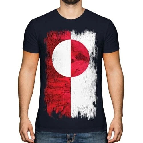 Greenland Grunge Flag Mens T-Shirt Kalaallit Nunaat Greenlandic Grønland