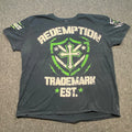 Raw State Redemption TShirt XXL Mens Black Streetwear Shield Cross Graphic Tee