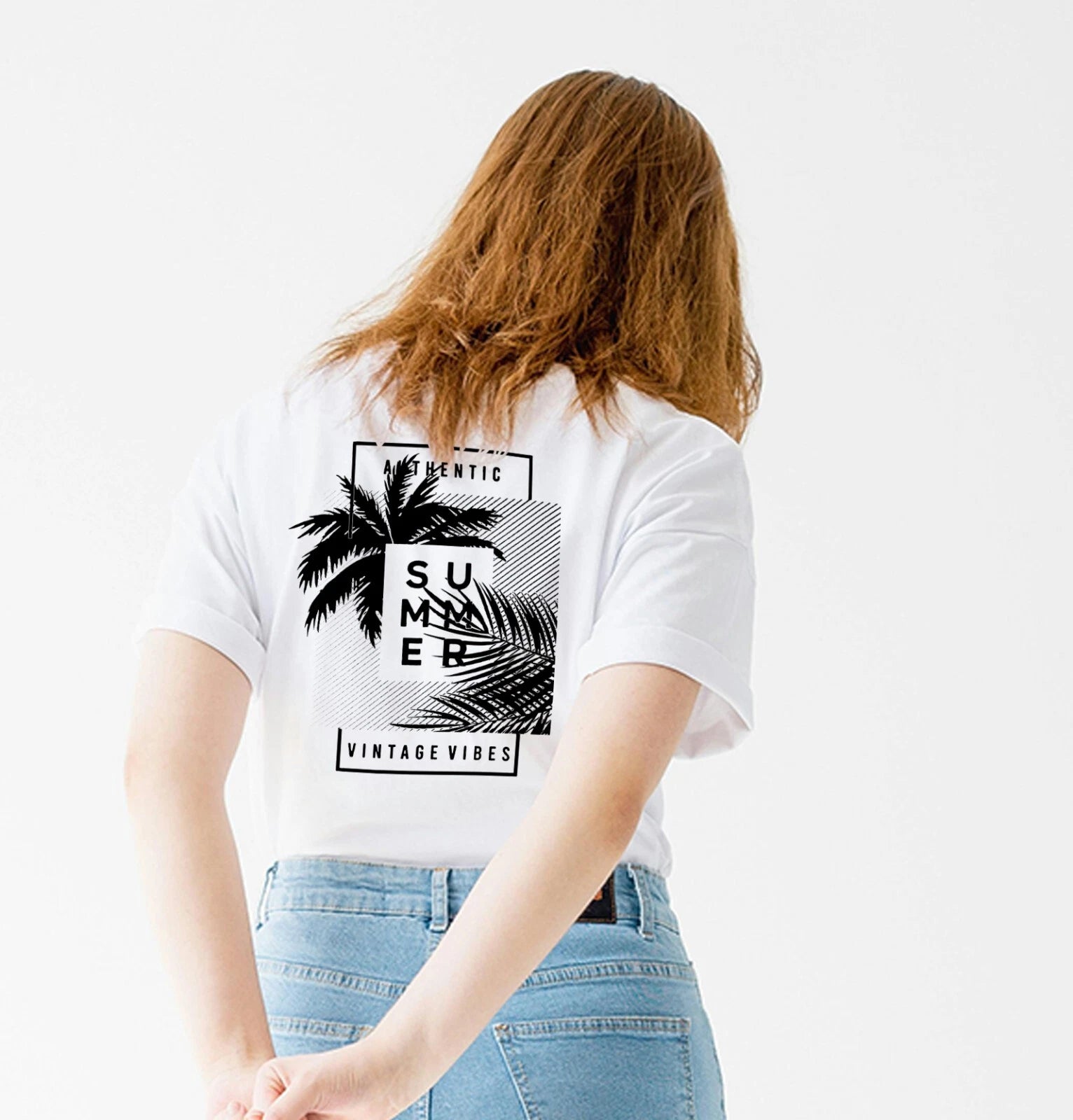 Unisex Slim Fit T-Shirt - Vintage Vibes Original Summer Crewneck Slim Fit