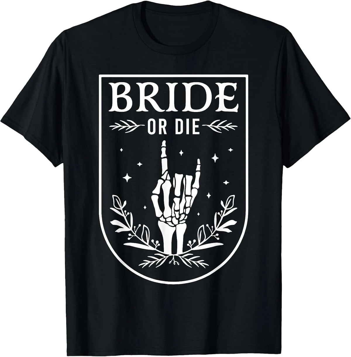 Bride Or Die Retro Halloween Bachelorette Matching T-Shirt