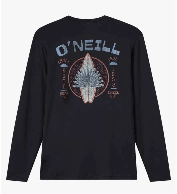 O’Neill ‘Retro Fish’ Long Sleeve UPF Shirt Size L Black