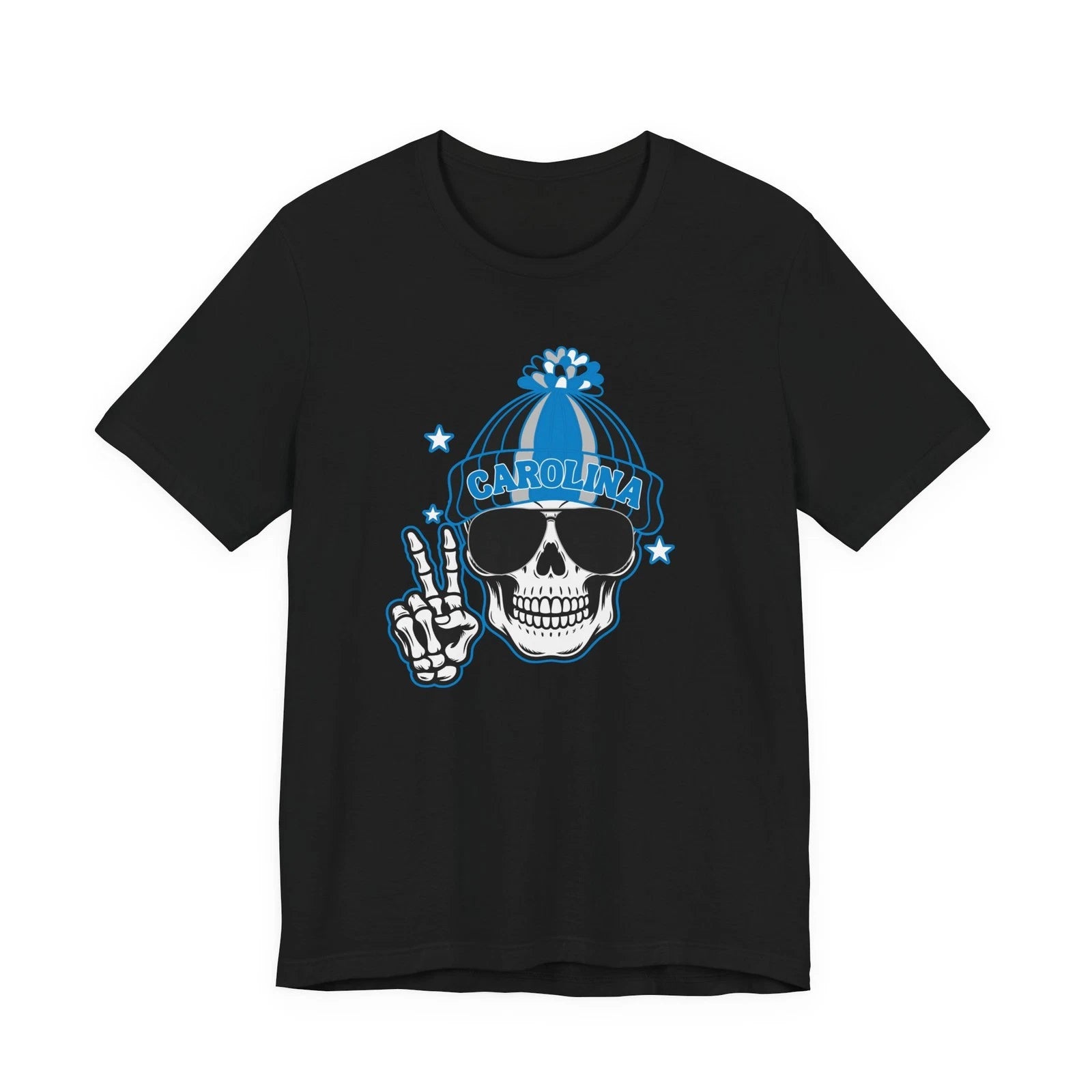 Carolina Football T-Shirt Trendy Skeleton Graphic Tee