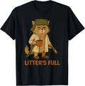 Litter’s Full Funny Cat Lovers Christmas Xmas Funny Unisex T-Shirt Image 1 of 4