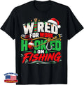 Electrician Christmas Fishing Wired Hooked T-Shirt Image 1 of 4