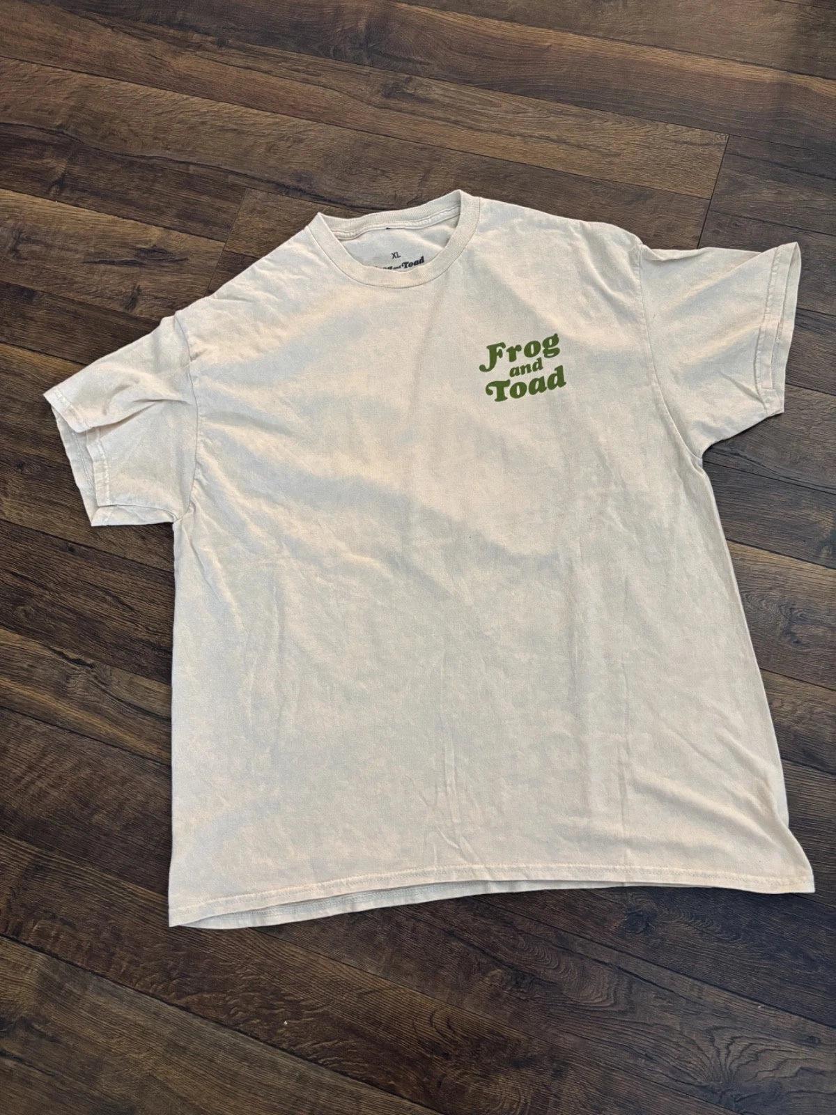 FROG AND TOAD men's cotton graphic t-shirt, tan,  XL, New Image 1 of 2