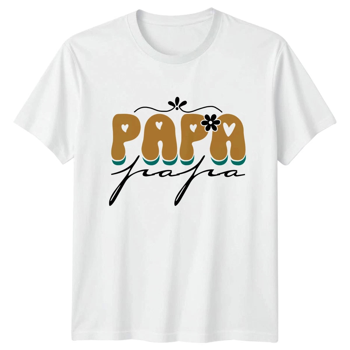 Papa Papa Mens T-Shirt Retro Fatherhood Family Fathers Day Gift For Him