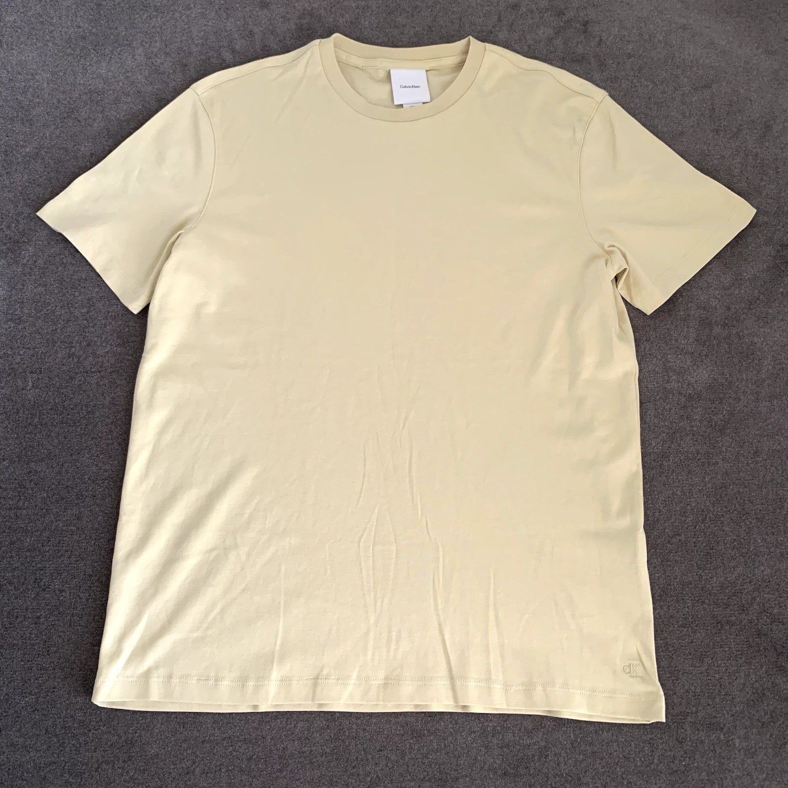 Calvin Klein Men's M Short-Sleeve Supima Cotton Soft Interlock T-Shirt Parsnip