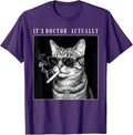 It's Doctor Actually Cool Smoking Cat Funny Phd Graduation T-Shirt