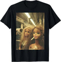 Funny Disgusting Doll face Meme Smoking Sarcastic T-Shirt