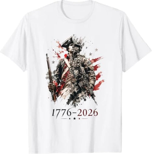 1776-2026 Patriotic Soldier 250th Anniversary 4th July T-Shirt